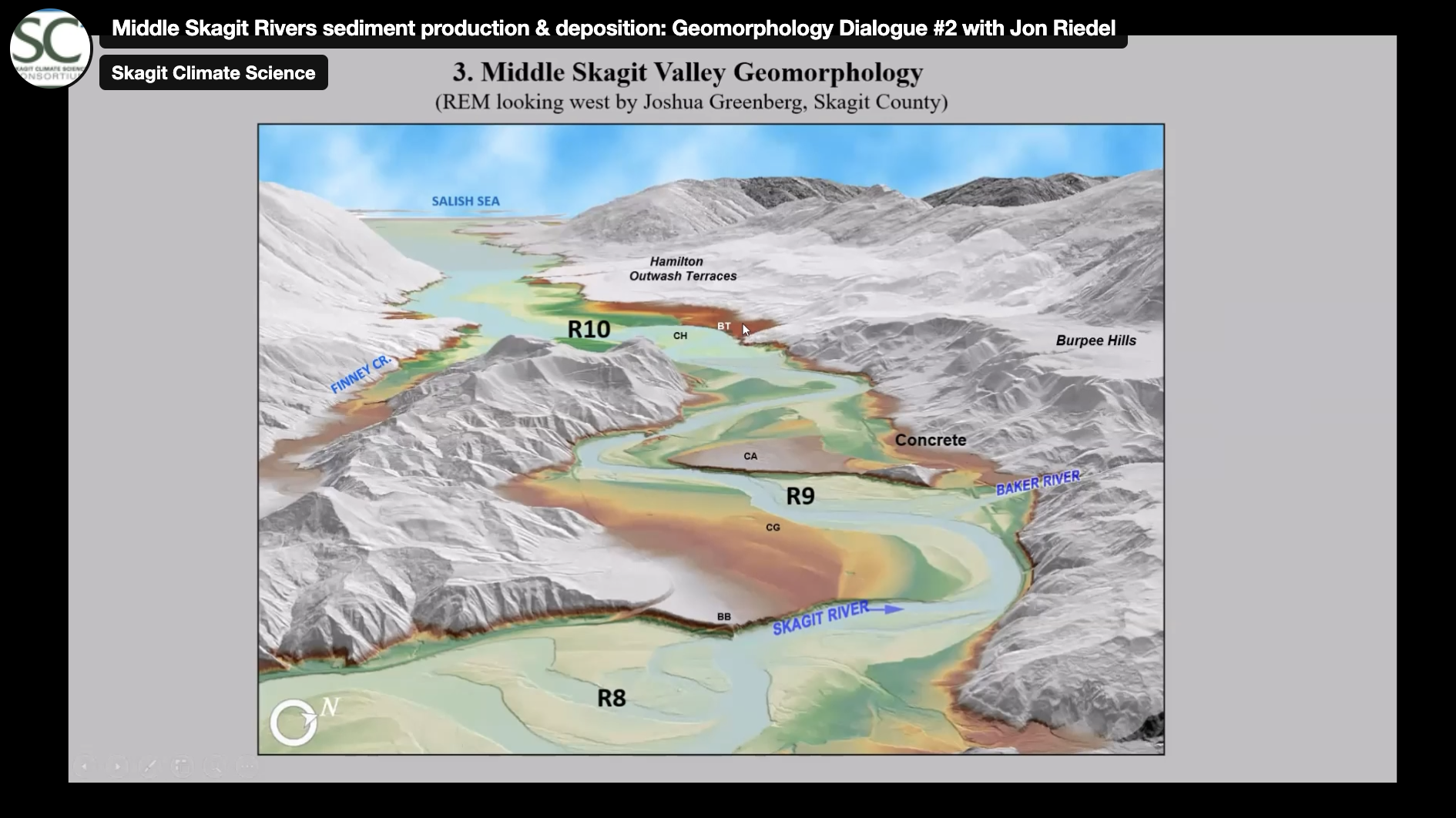 Dr. Jon Riedel presents Middle Skagit Rivers Sediment Production & Deposition at SC2 Geomorphology Dialogue #2 Presentation