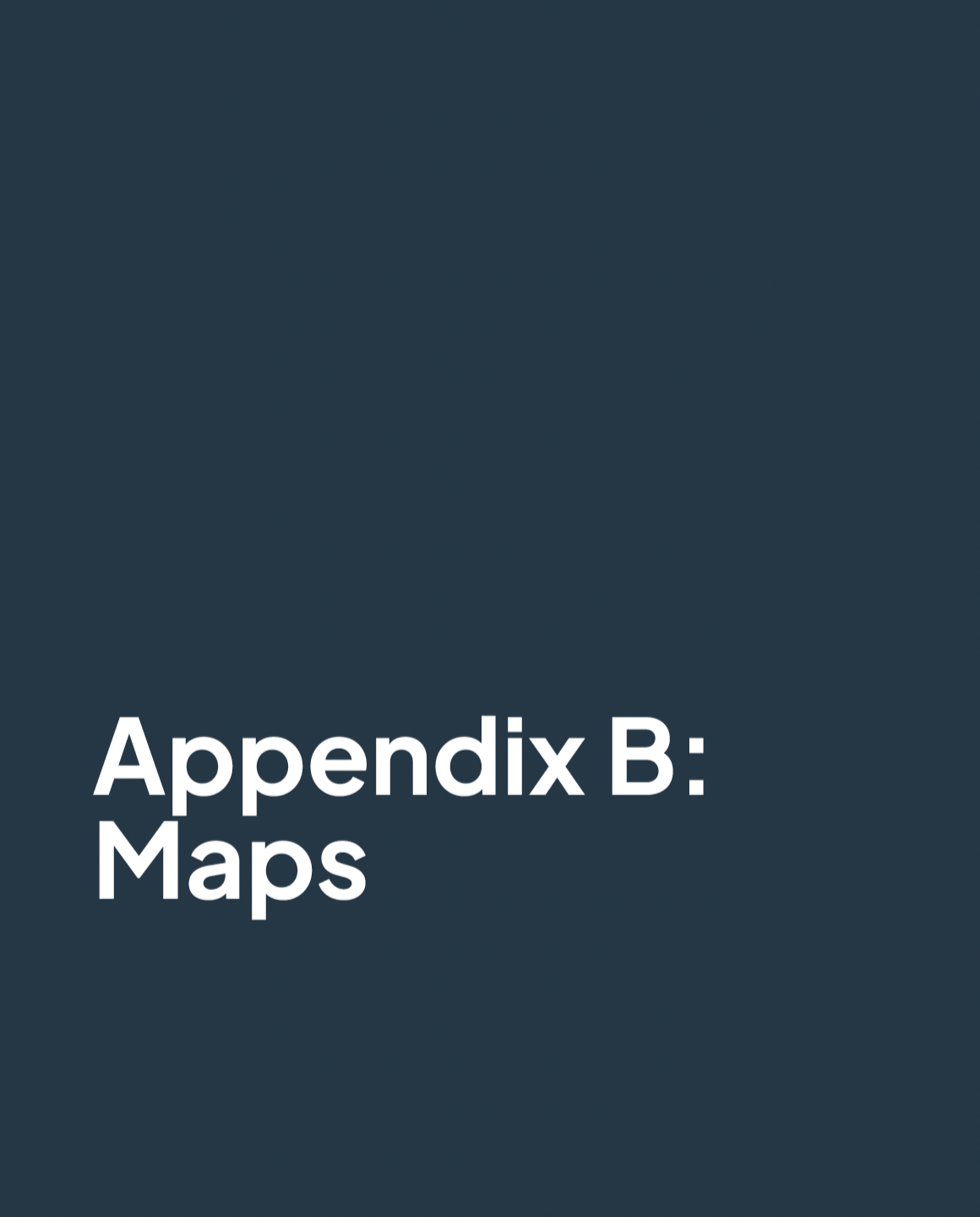 Appendix B: Maps