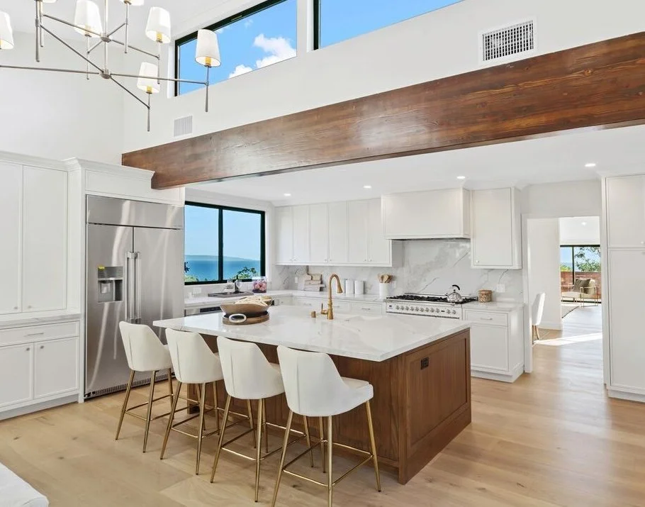 Modern kitchen staging for a Malibu staged by So Divine Staging 