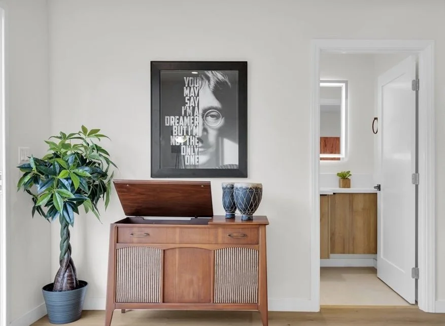 Mid century home staging for a home in Los Angeles, CA