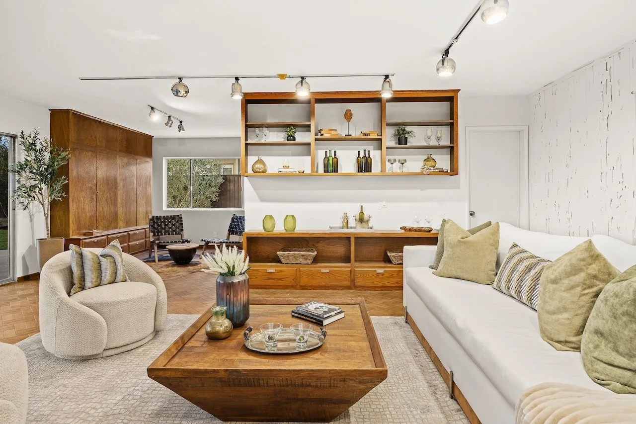 Mid Century home staging for a home for sale in San Fernando Valley, CA