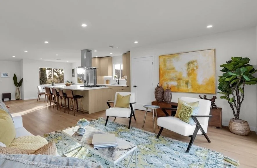 Mid century vacant home staging for a listing in San Fernando Valley 