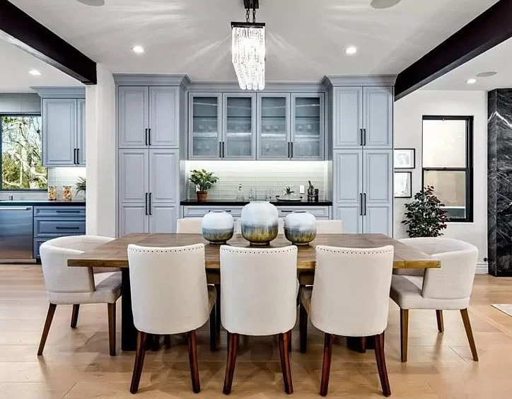 Contemporary dining room staged for a home for sale in Sherman Oaks, CA