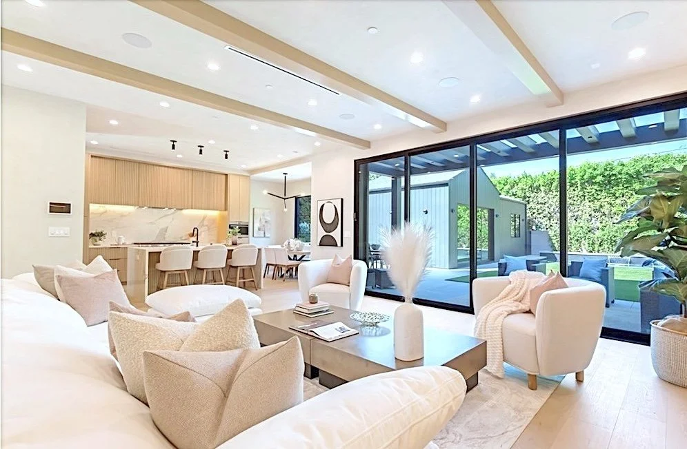Contemporary luxury home staging with neutral tones in Sherman Oaks, CA