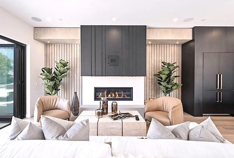 Luxury Modern living room staged for a property for sale in Huntington Beach, CA