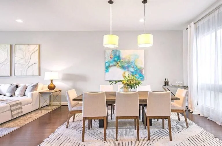 Modern home staging for a listing for sale in San Fernando Valley