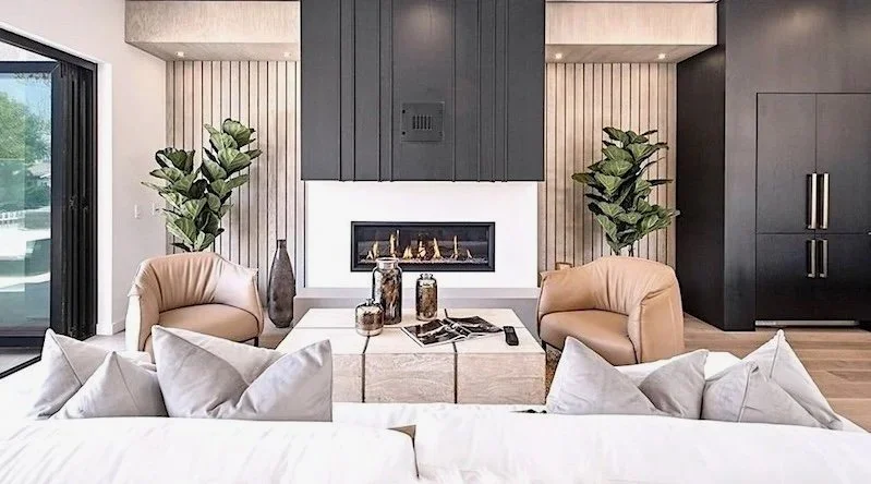 Luxury Modern living room staging for a house for sale in Huntington Beach, CA.