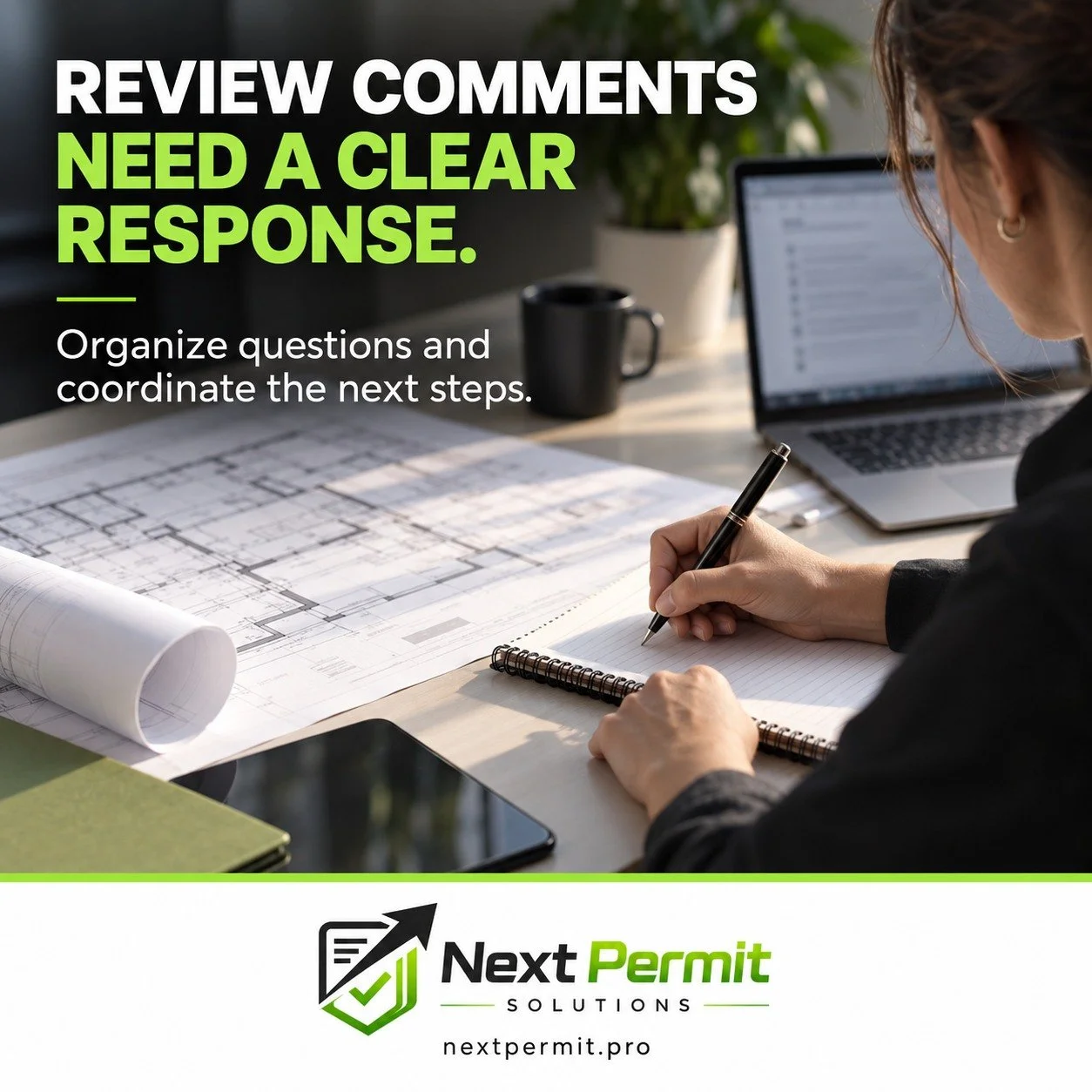 Received review comments? Start by identifying each request and who needs to respond. An organized approach makes the next steps easier to follow.

📧 contact@nextpermit.pro
🌐 NextPermit.pro

#NextPermit #PlanReviewComments #PermitSupport #TampaBayC