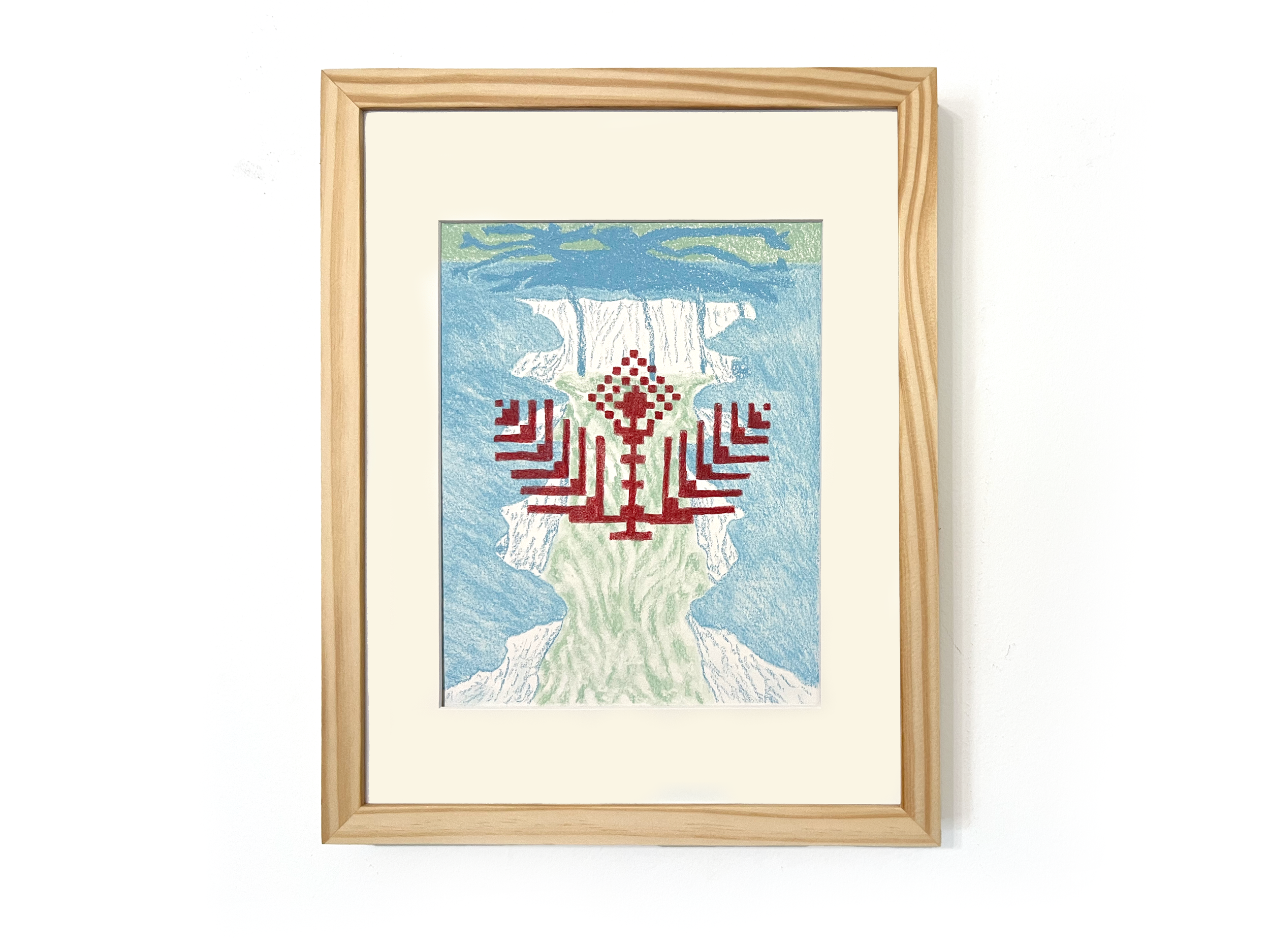 "Qowara / Vase" crayon on paper, 14''x11'' Work contains illustrations from Tirazain 