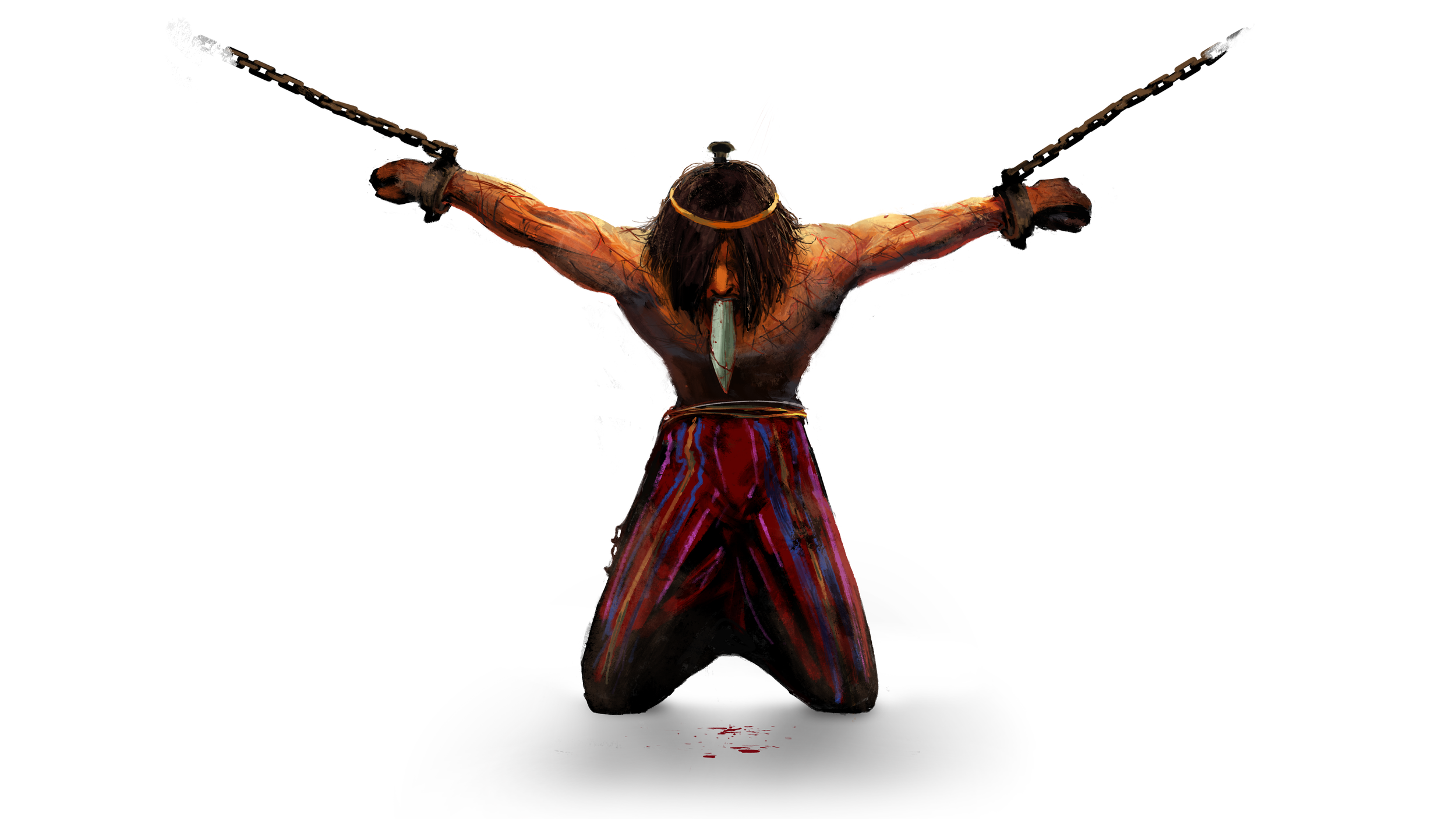 Death: The Prince of Fools - The image which accompanies the third movement to my symphony; in an act of sacrifice for his people, the titular Prince of Fools faces torture and execution at the hands of one of his brothers; this is meant to be a refl