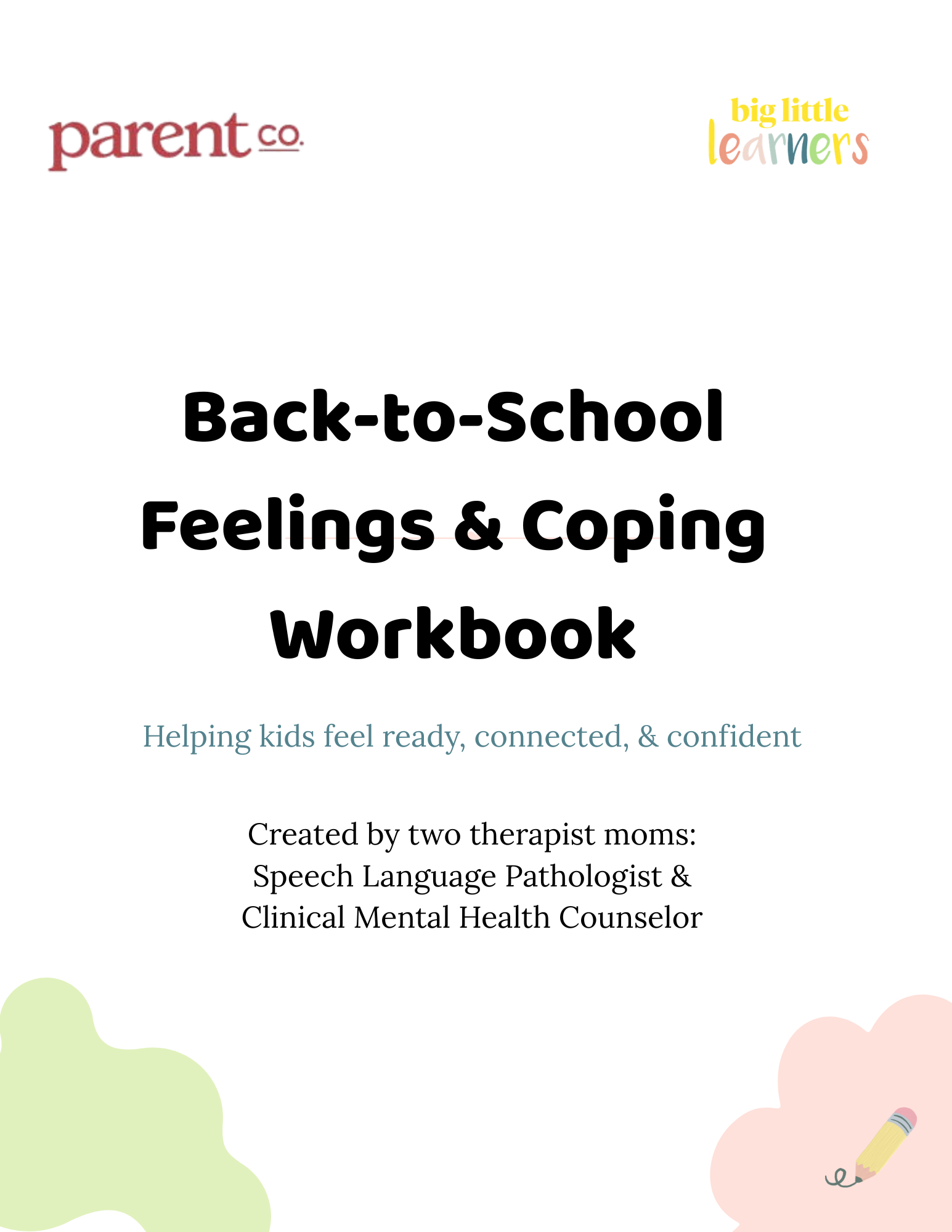 Back to School Feelings & Coping Workbook