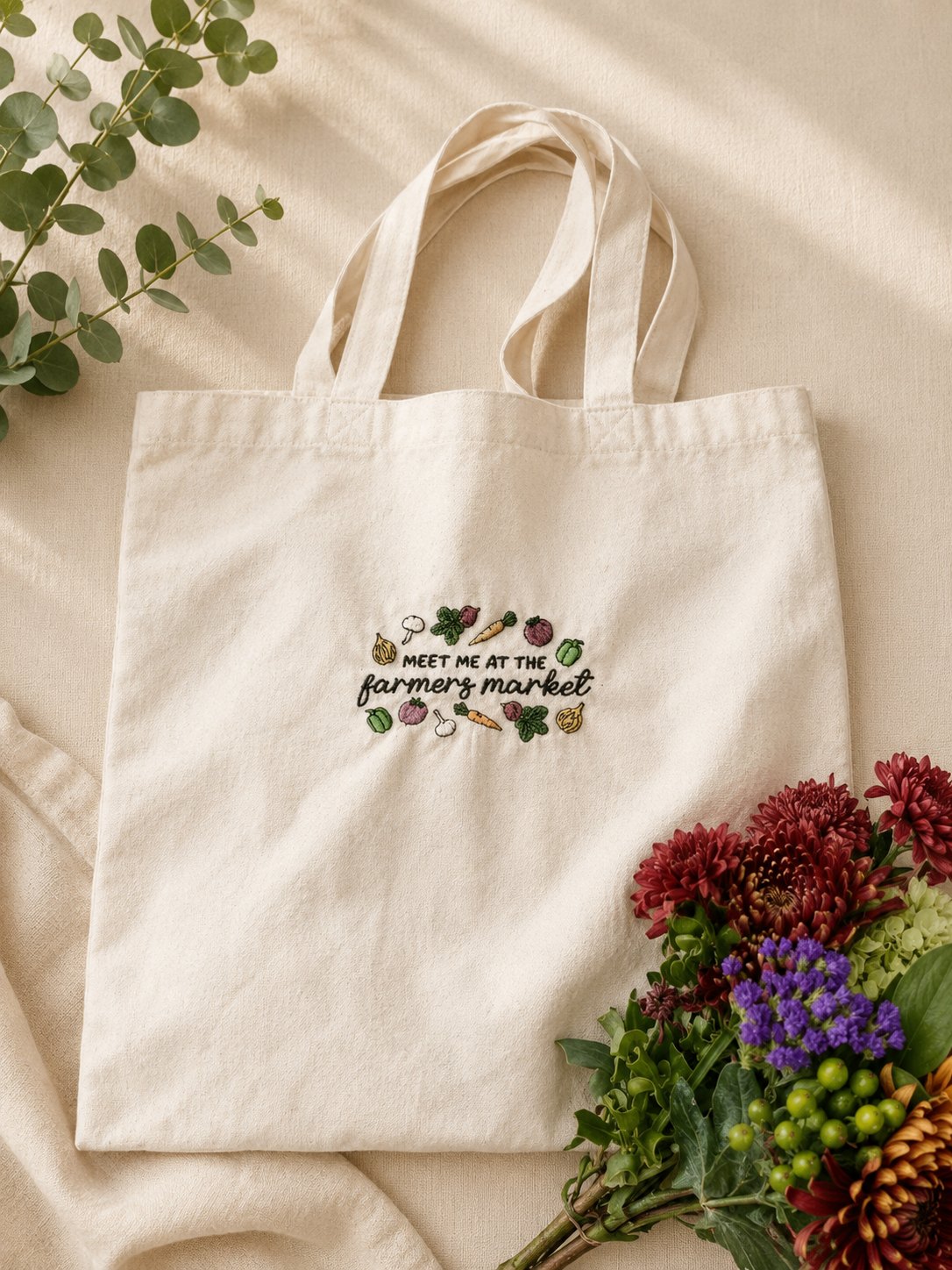 Meet me at the famers market bag