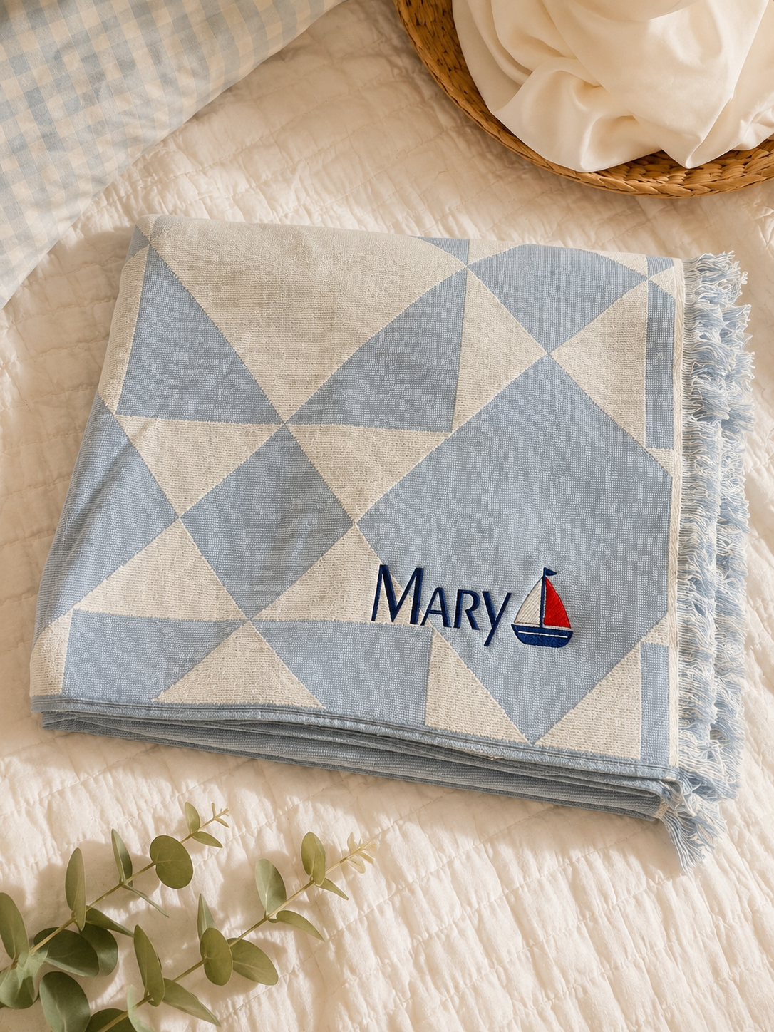 Embroidered beach towel