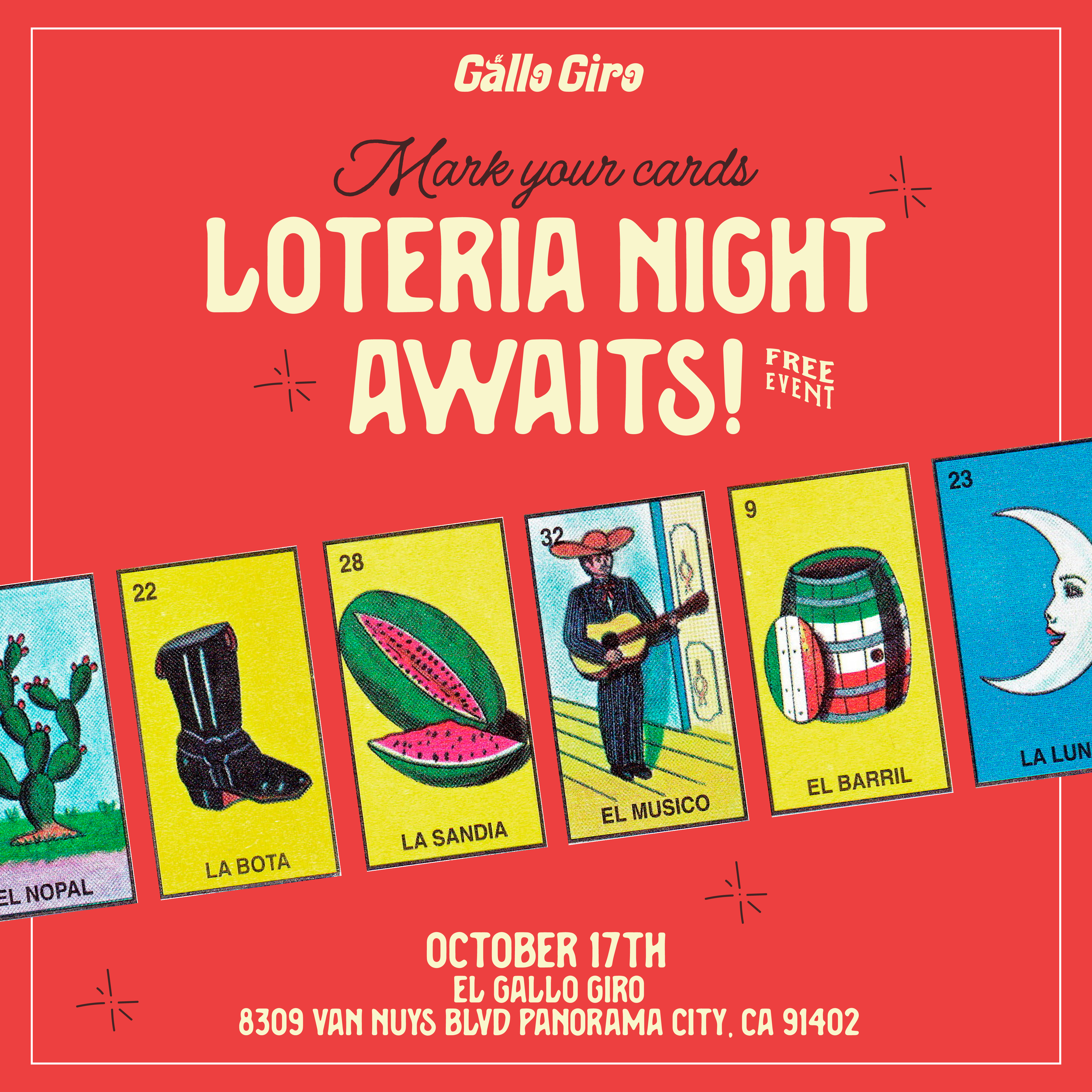 Lotería Night at El Gallo Giro