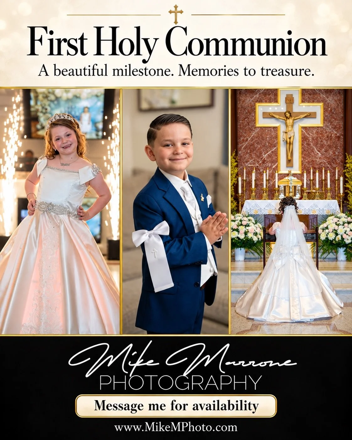 A beautiful milestone, surrounded by faith, family, and love. 🤍

From your child&rsquo;s portraits to the joy of celebrating together, it would be my honor to capture the memories of their First Holy Communion. 

Don&rsquo;t wait too long as dates a