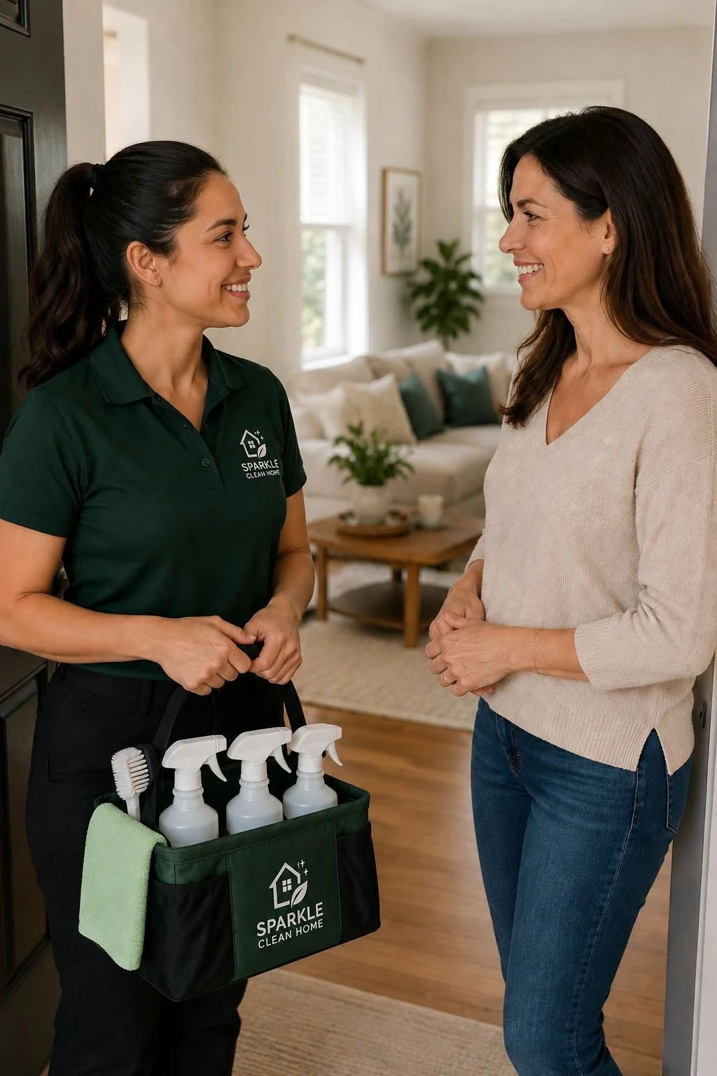 Image of a happy customer of a cleaning company