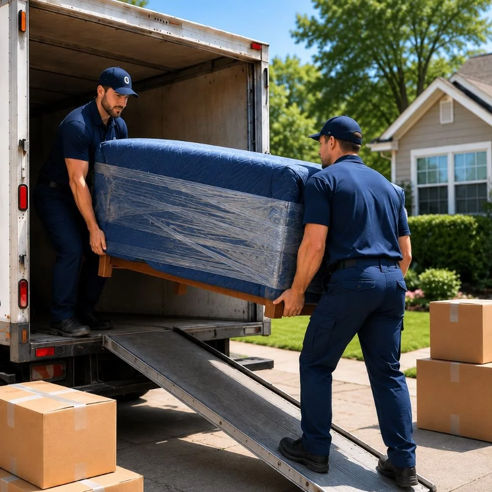 Image of movers loading furniture in a truck