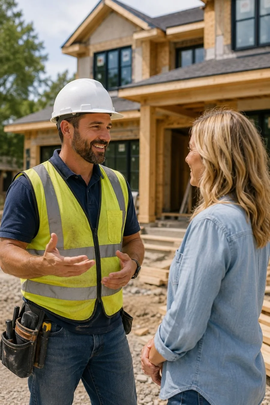 Image of a happy customer of a construction company