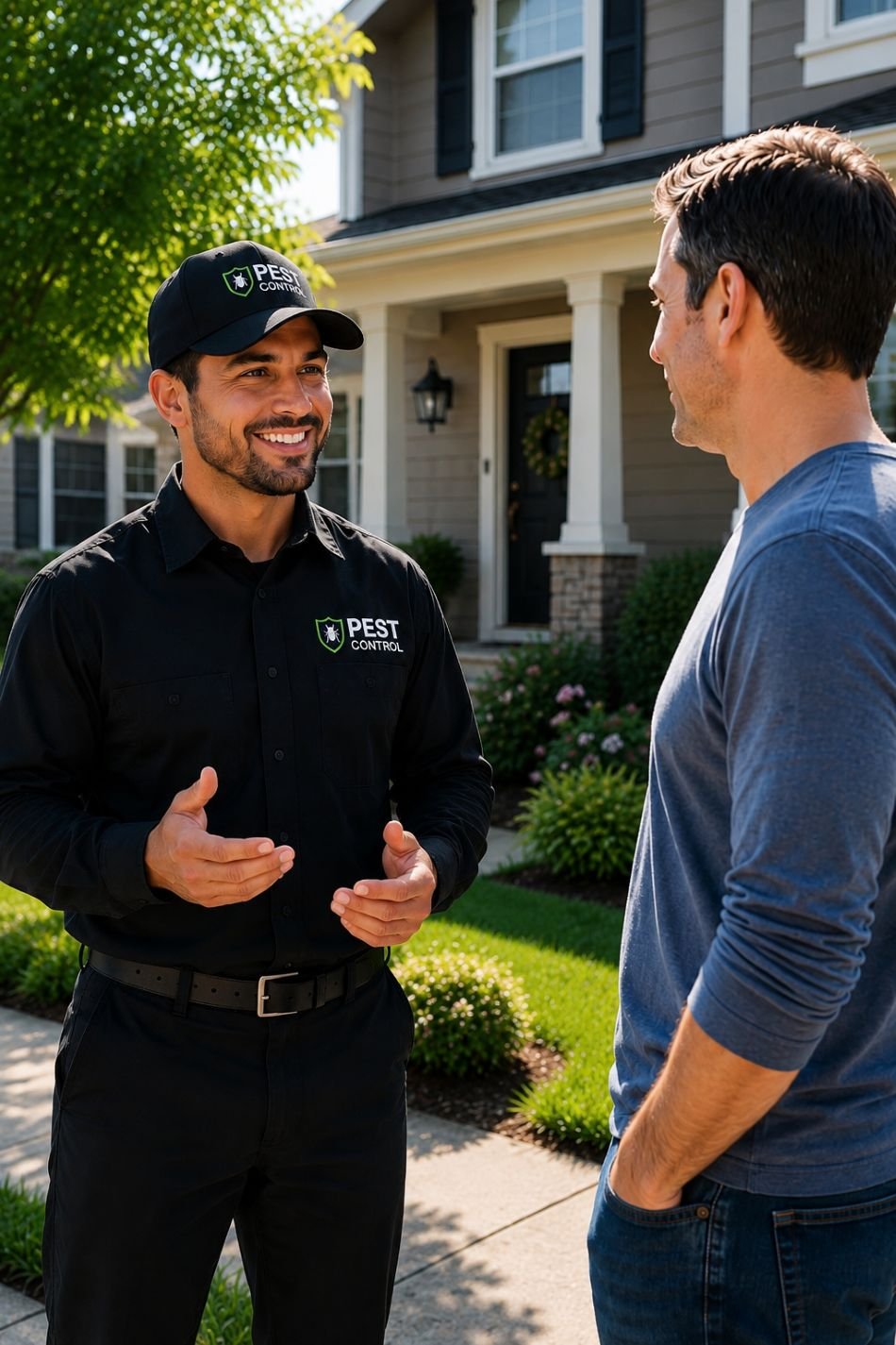 Image of a happy customer of a pest control company