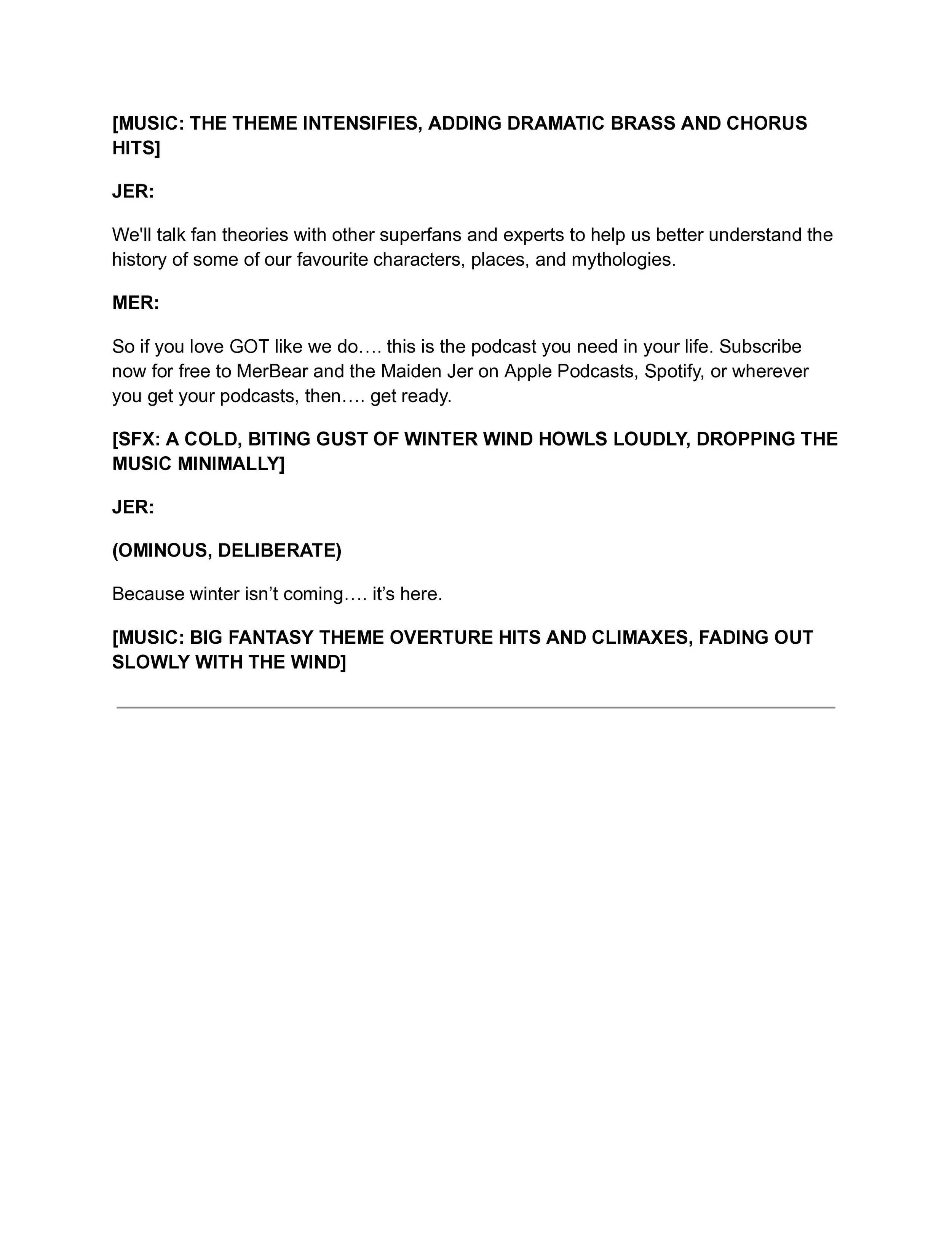 Merbear and Maiden Jer Podcast Trailer Script Page 2