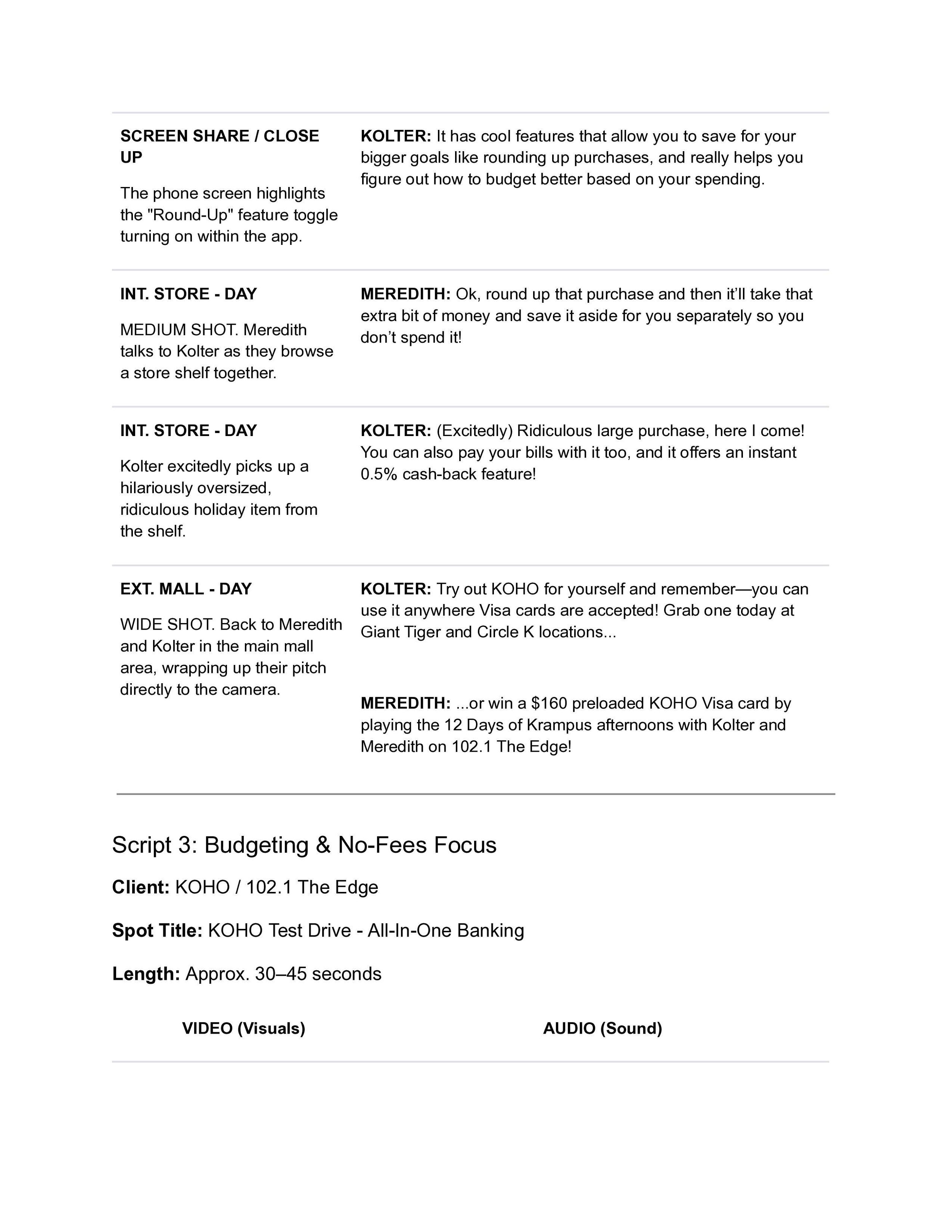 KOHO Campaign Video Ads Page 3