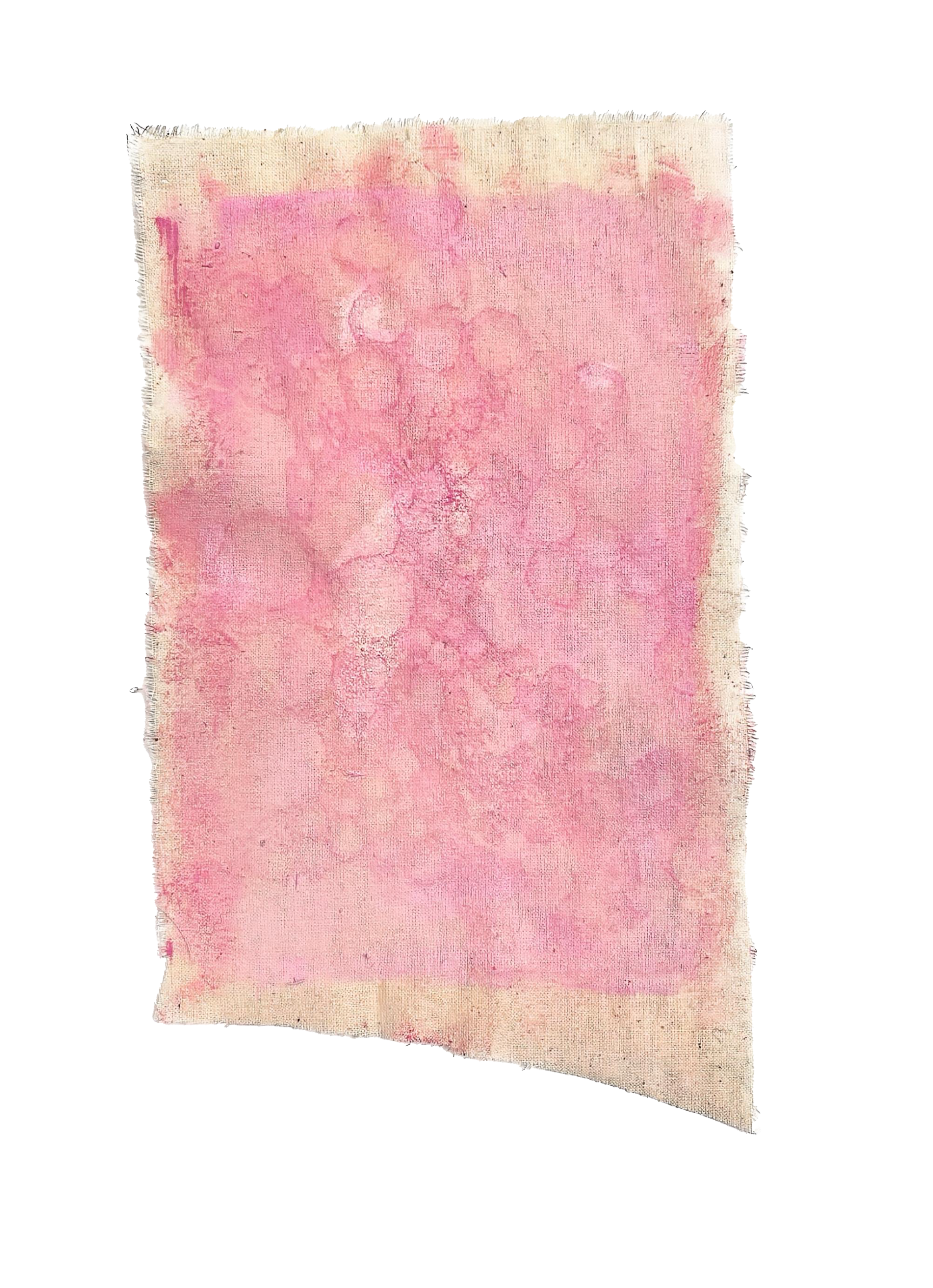 A pink textured paper with various circular patterns and light spots.