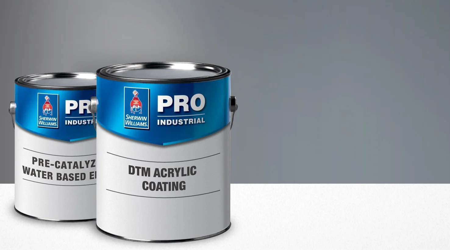 Sherwin-Williams Pro Industrial DTM acrylic coating used for pool cage restoration and metal surfaces.