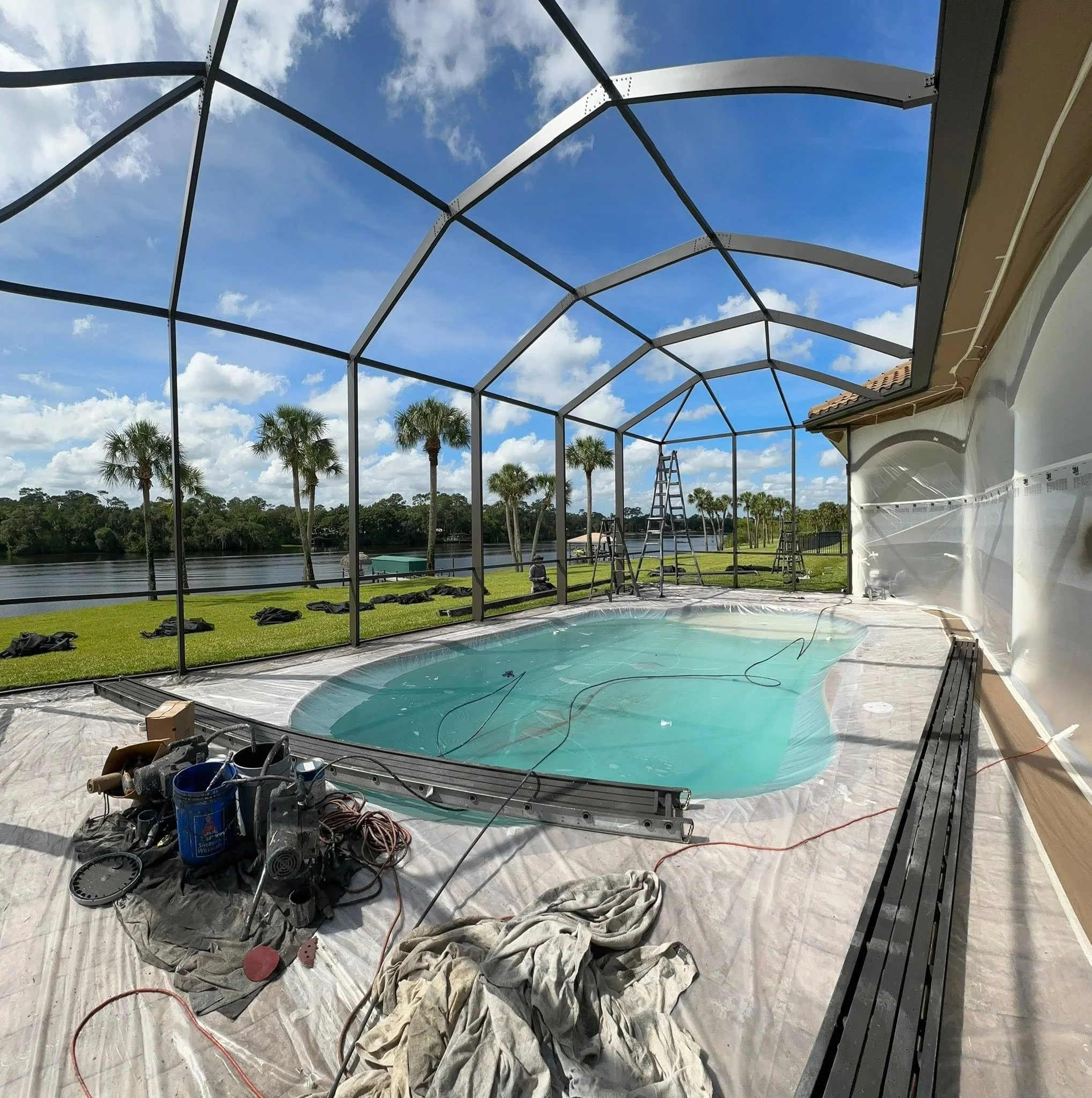 Pool Cage Repainting
