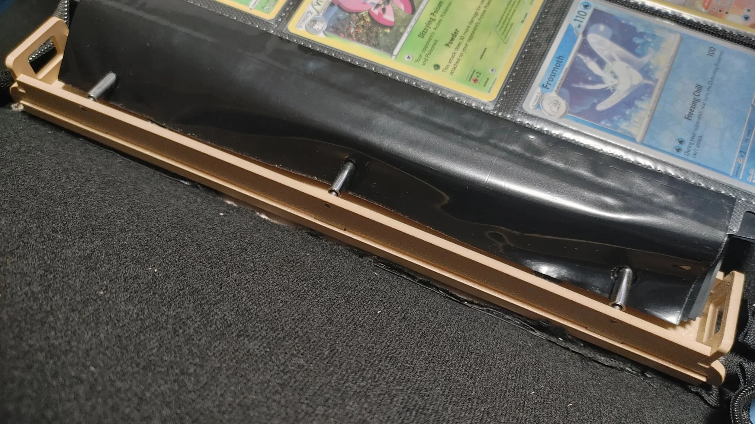 A close-up of the 3D-printed prototype for the Volio binding device.