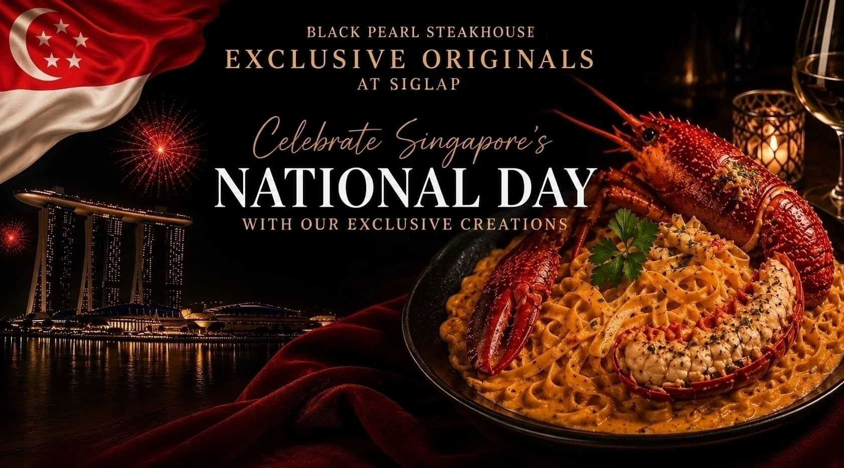 Celebrate Singapore’s National Day at Black Pearl Steakhouse Siglap