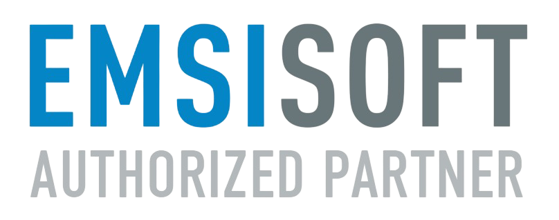 Logo of EMSISOFT with the words 'AUTHORIZED PARTNER' below.