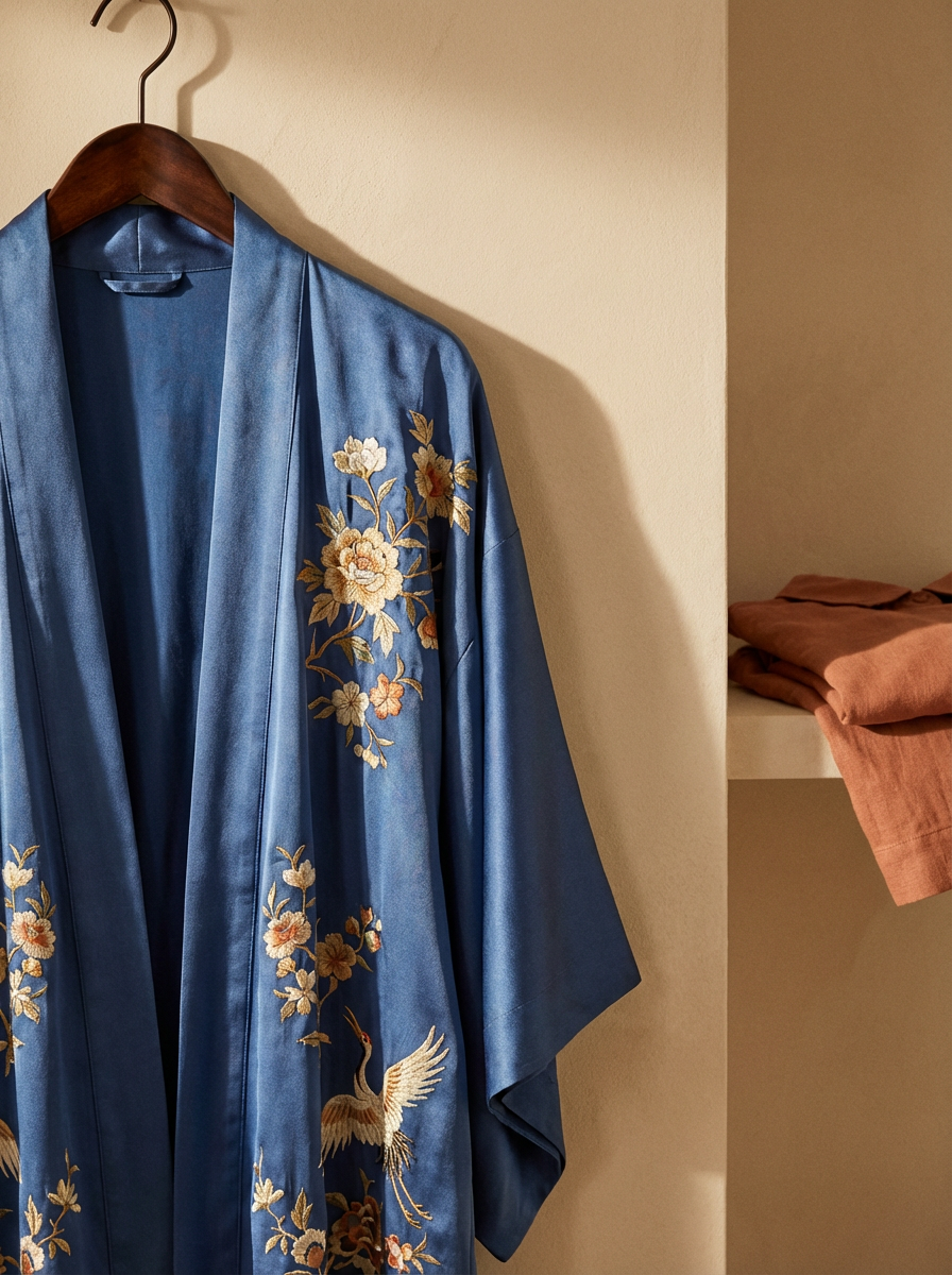 Embroidered Silk Kimono