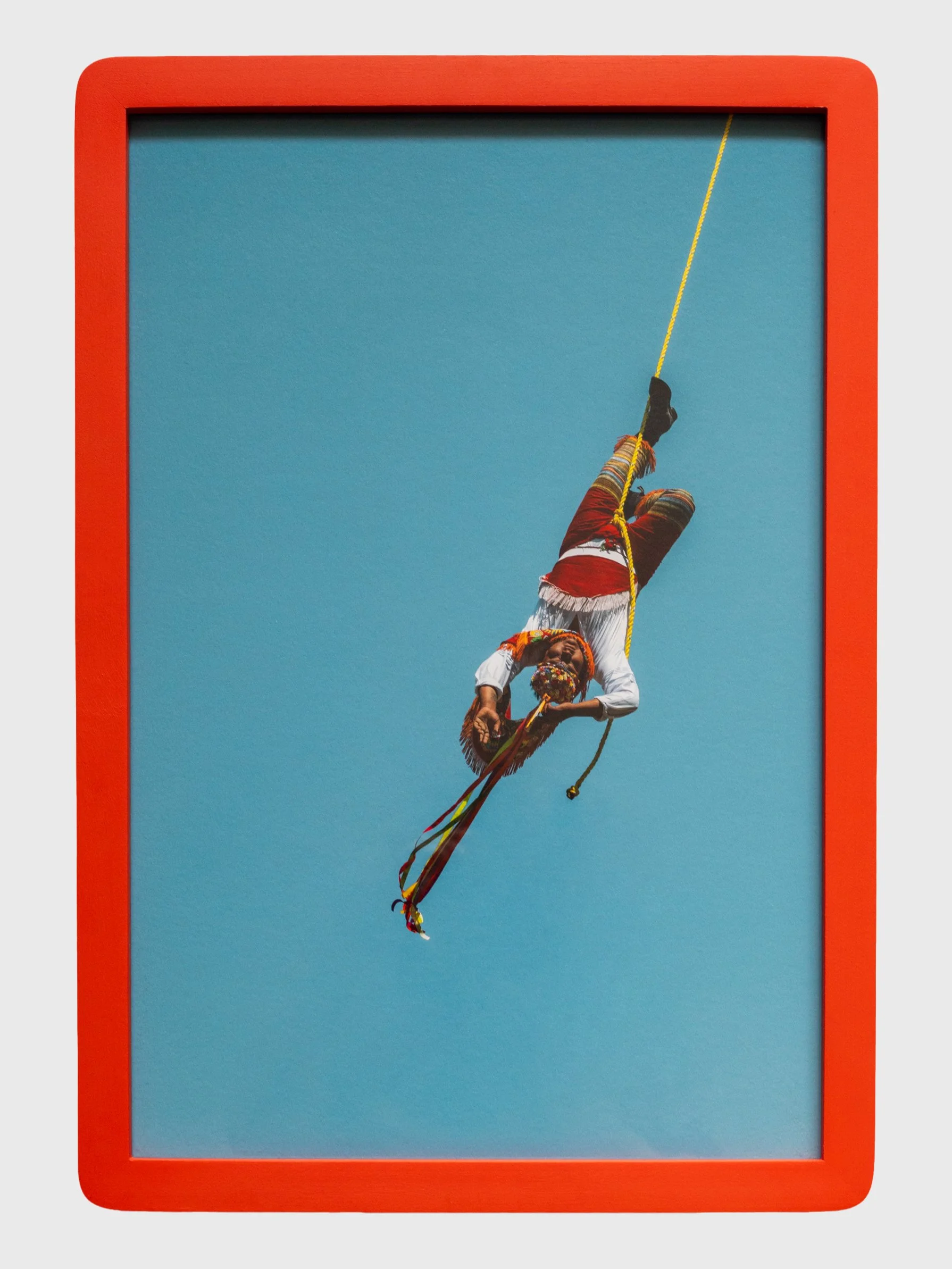 El Volador Red framed print