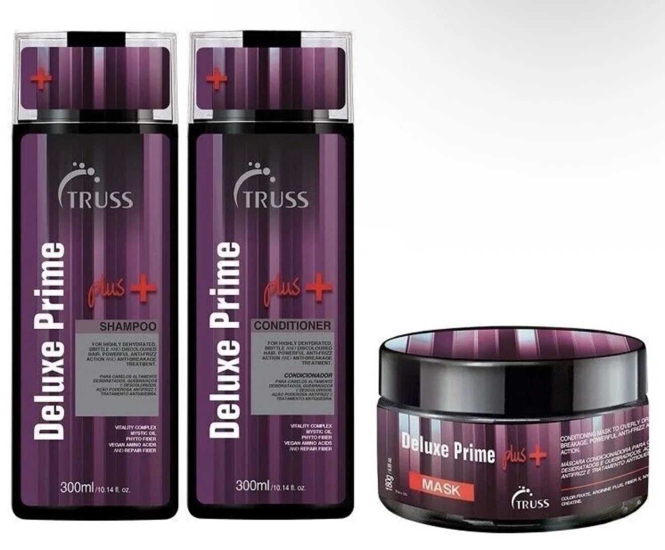 Set Shampoo, Acondicionador, mascarilla Truss Deluxe Prime Plus+