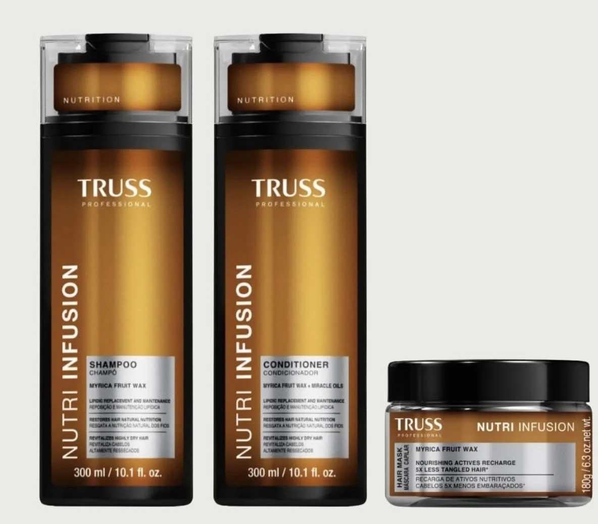 SSet Shampoo, Acondicionador, mascarilla Truss Nutri Infusion