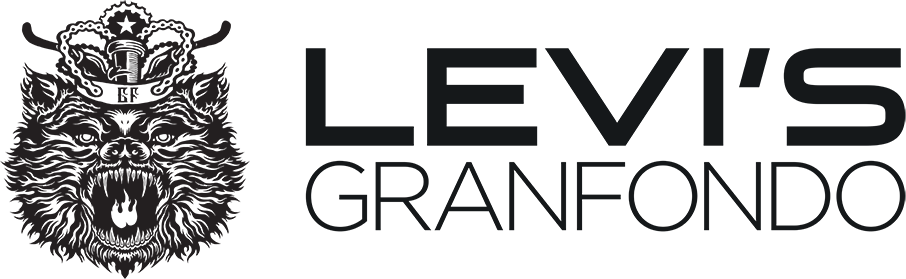 Levi's Granfondo logo with a stylized graphic of a tiger and a bear.