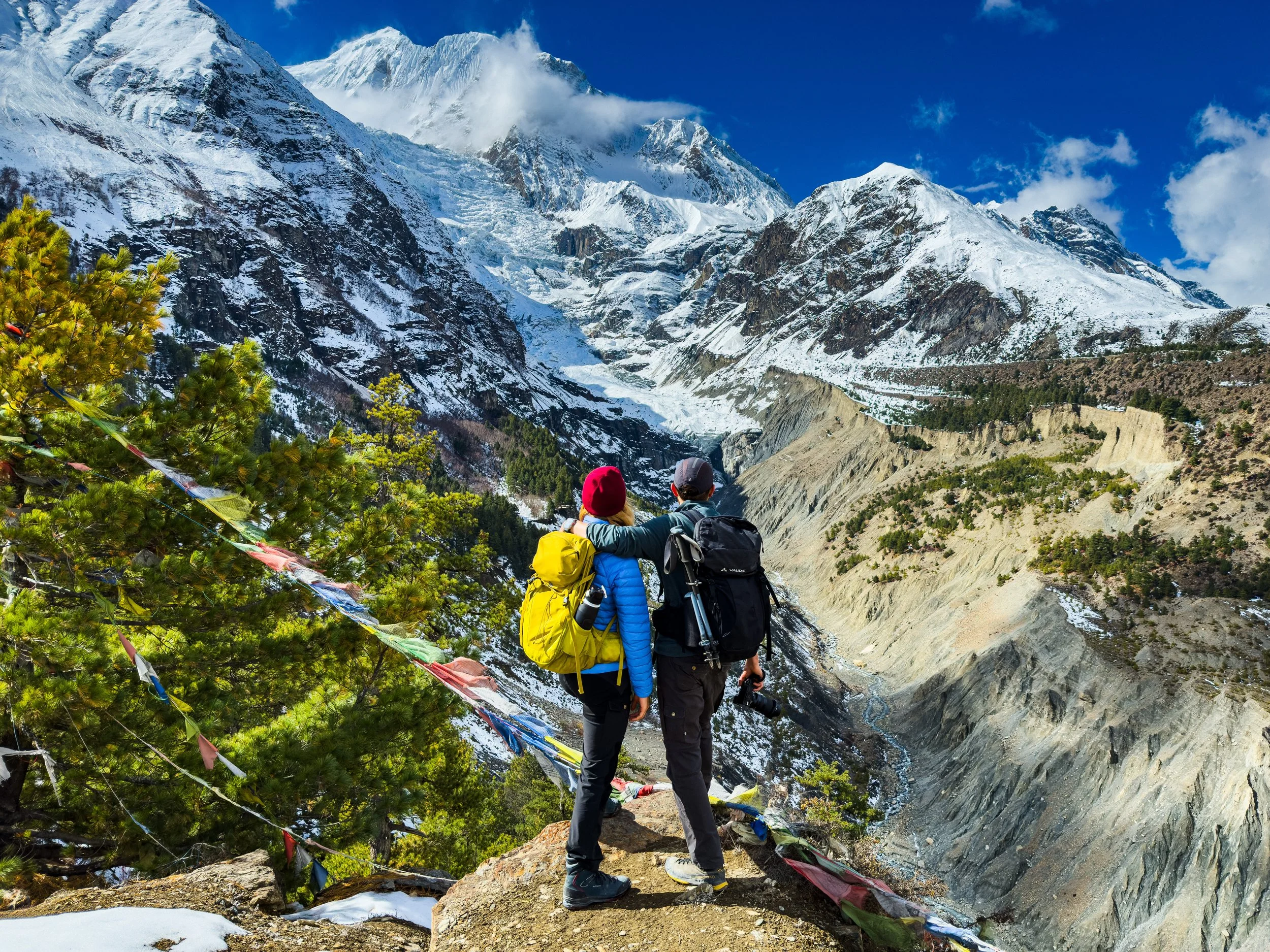 View of Mt. Gangapurna from Manang View Point enroute Annapurna Circuit Trek, Spring 2026