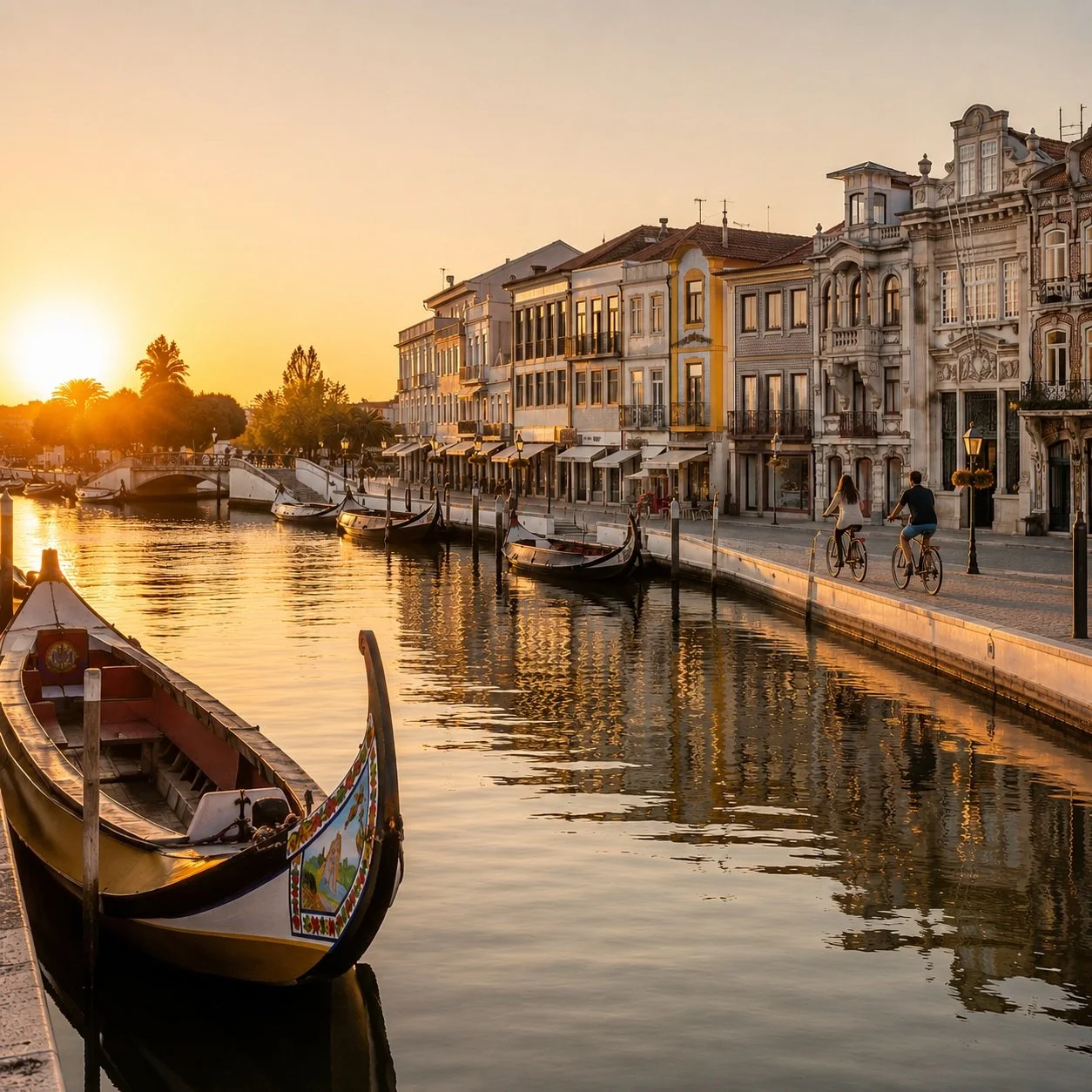Some places invite you to slow down.

Imagine gliding along Aveiro's canals, feeling the warm breeze, discovering hidden caf&eacute;s, colourful streets, and quiet corners at your own pace. That's the kind of experience we can't wait to share.

Roami