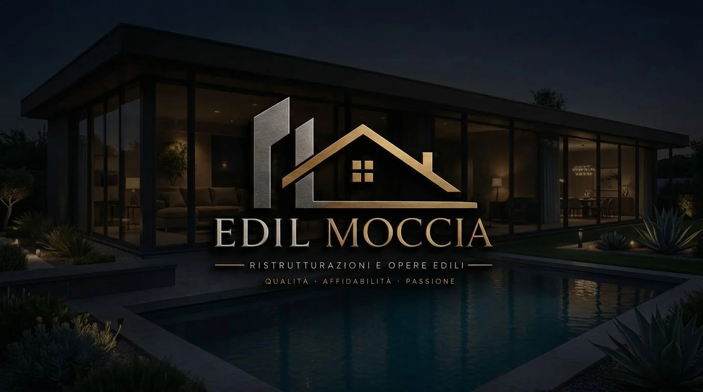 logo Edil Moccia. Ristrutturazioni e opere edili. Qualità, affidabilità e passione