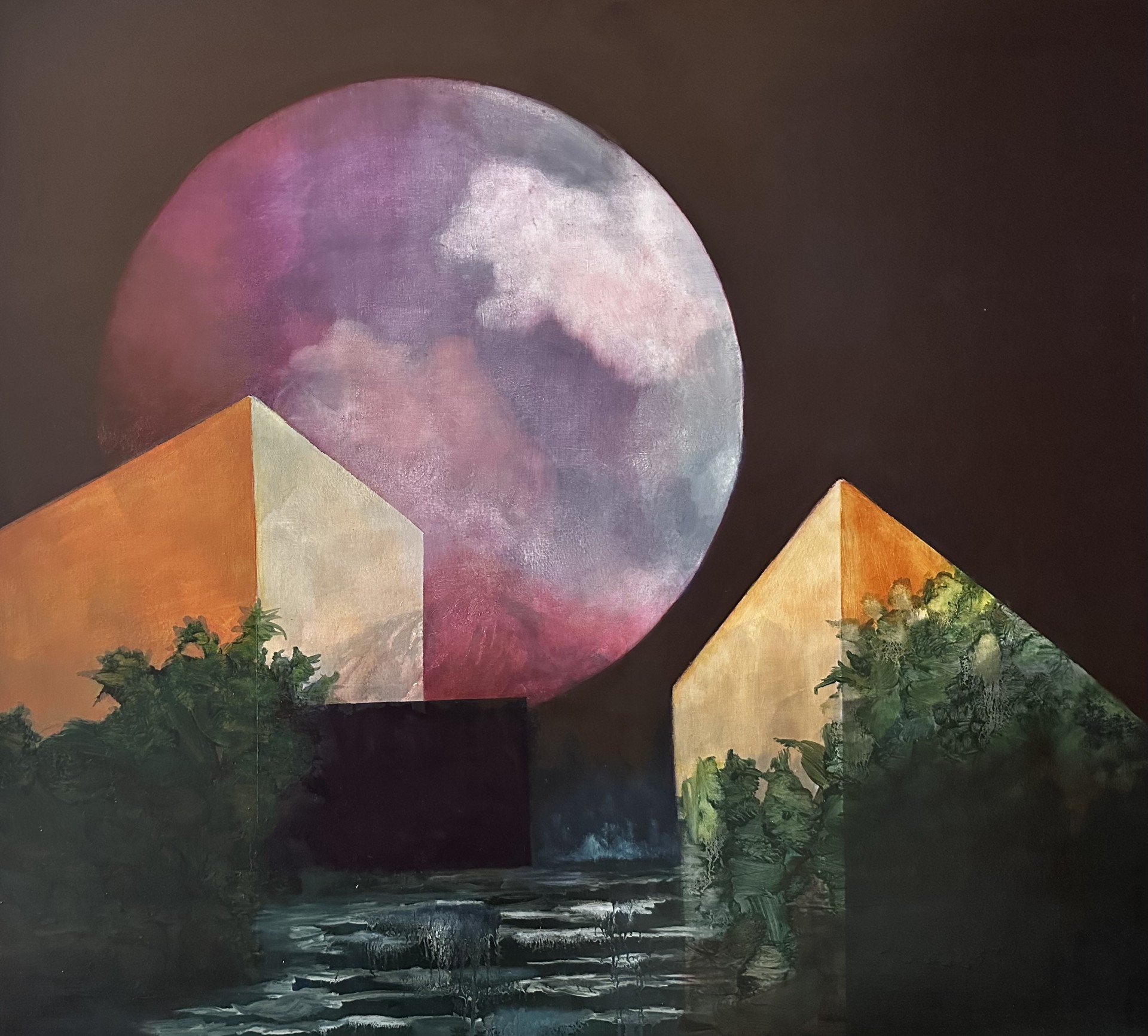 Over the moon 55x60cm