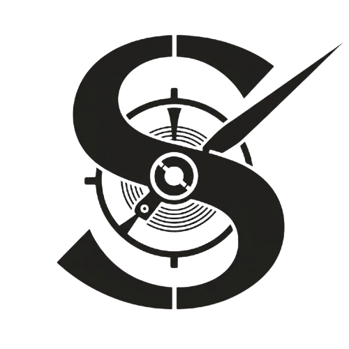 A clock designed as a black dollar sign with a clock face and hands integrated into the dollar sign.