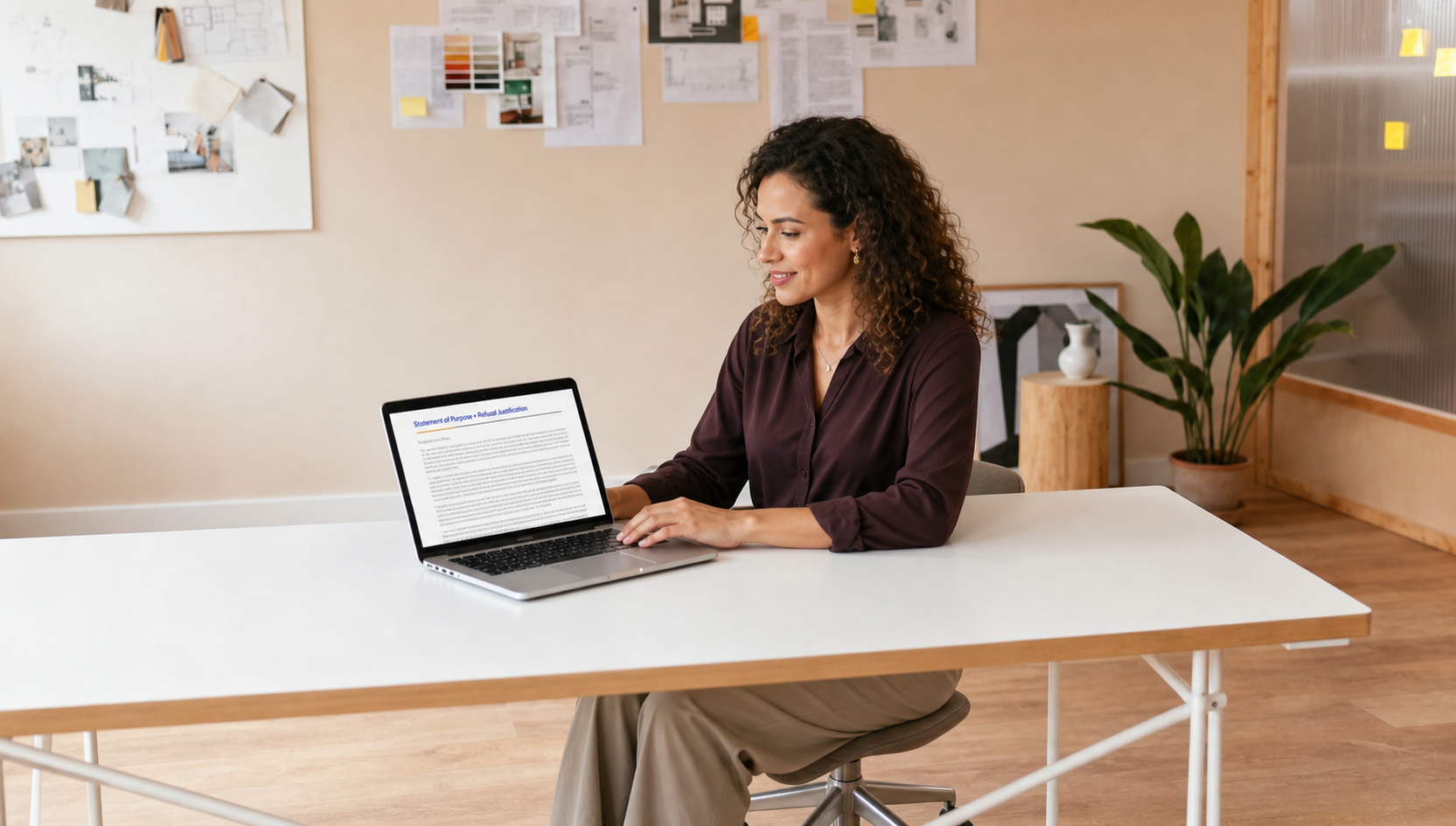SOPCanada Consultant reviewing a Statement of Purpose on a laptop for university admission, study permit, visa application, and SOP writing support.