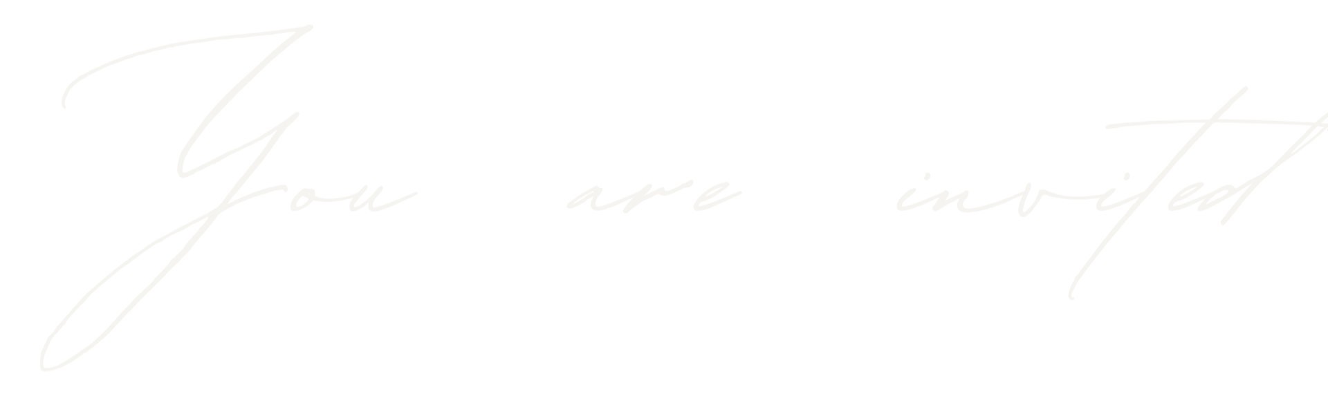 The image features a black background with white, cursive text that says, 'You are invited'.