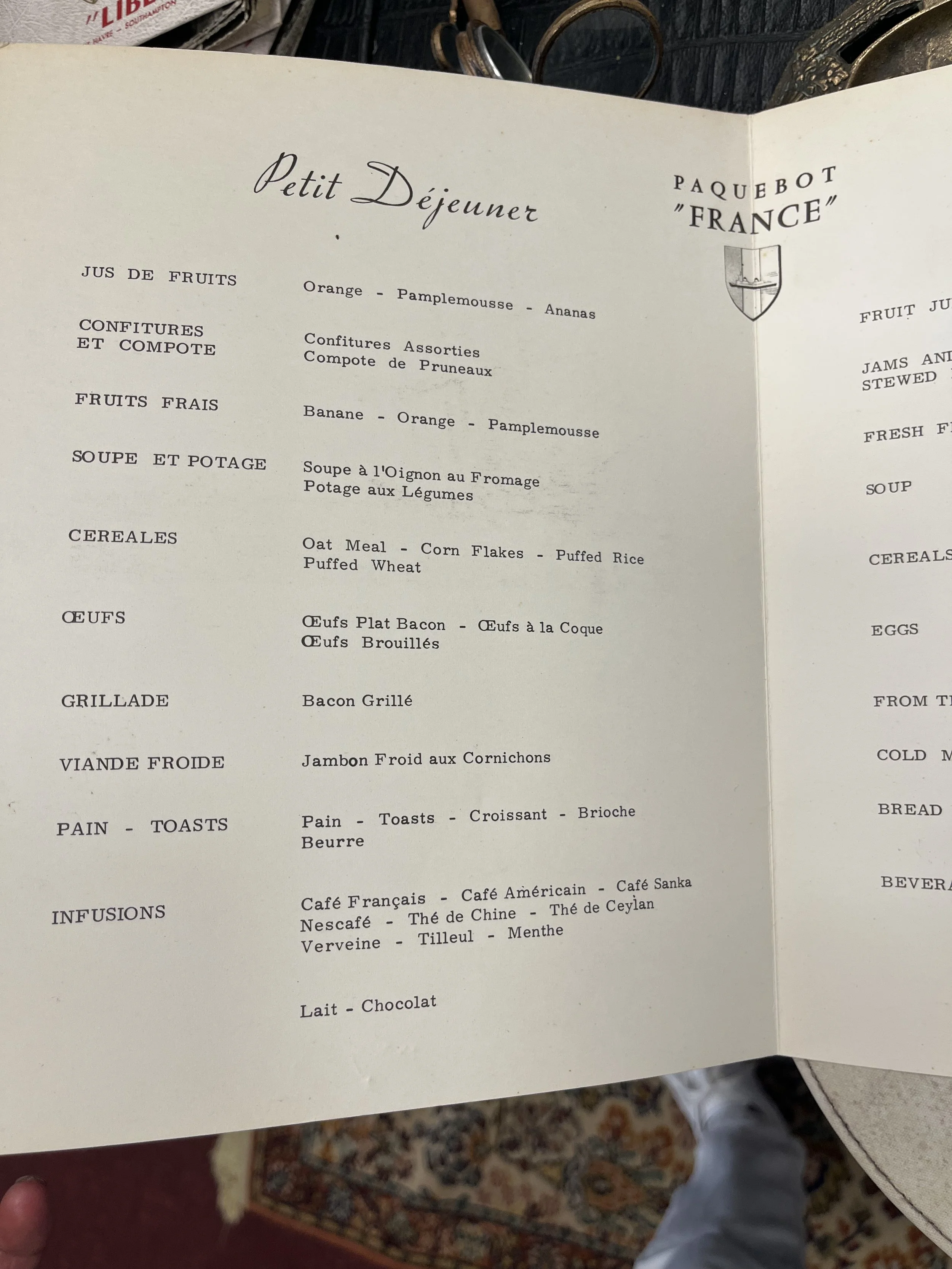 Menu Paquebot France - Le Comptoir de Zanzibar - Brest 1.jpeg