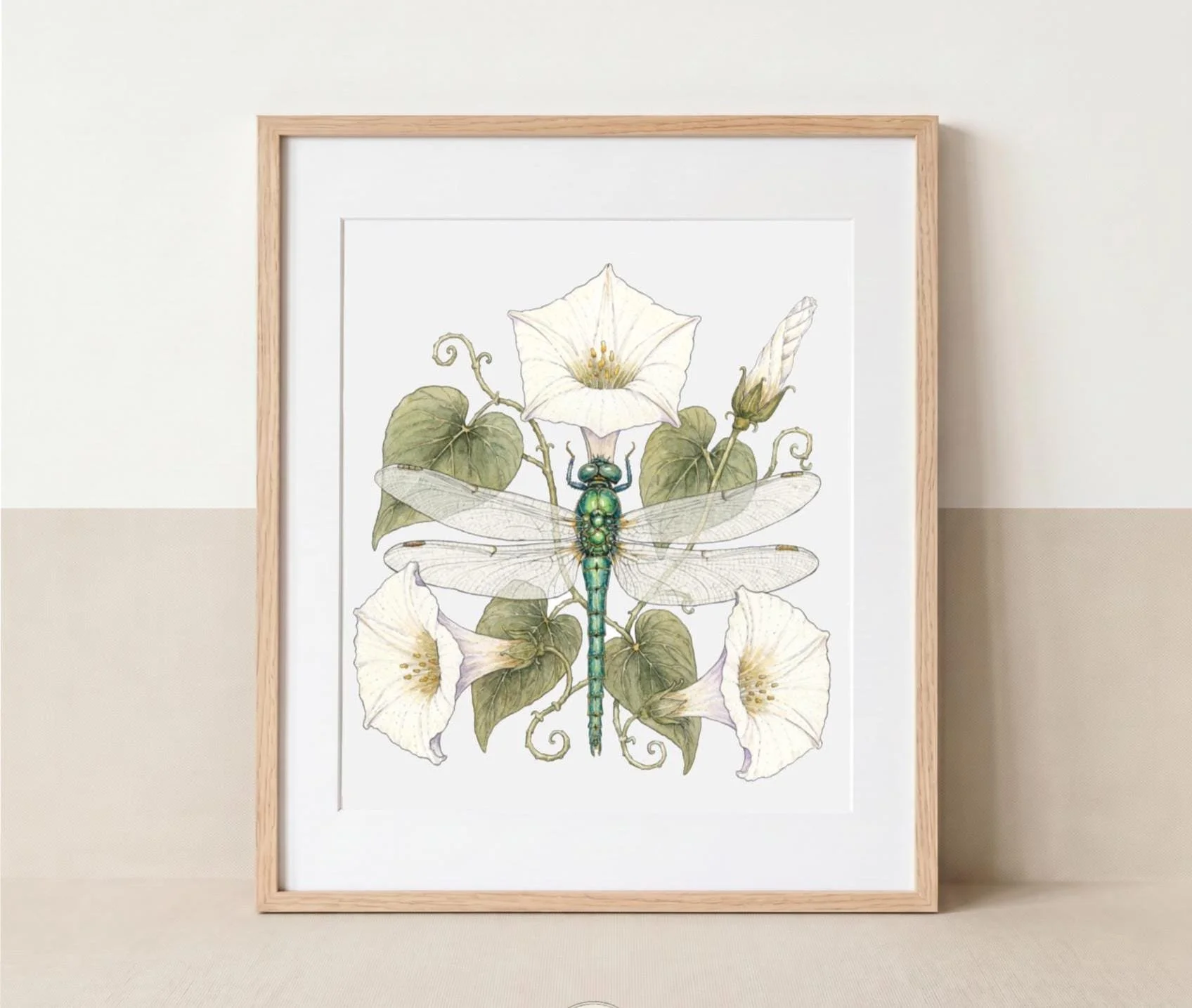 Dragonfly & Moonflower