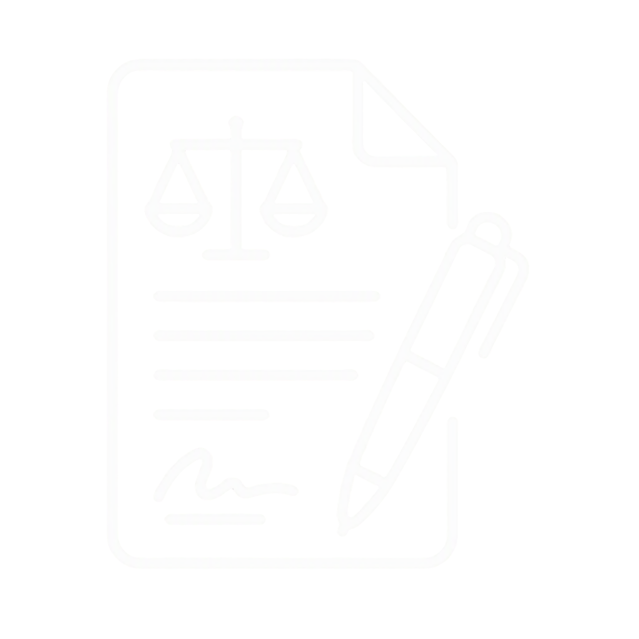 A document with a signature and a pen beside it