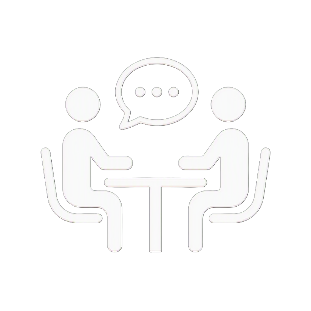Two persons at a table consulting