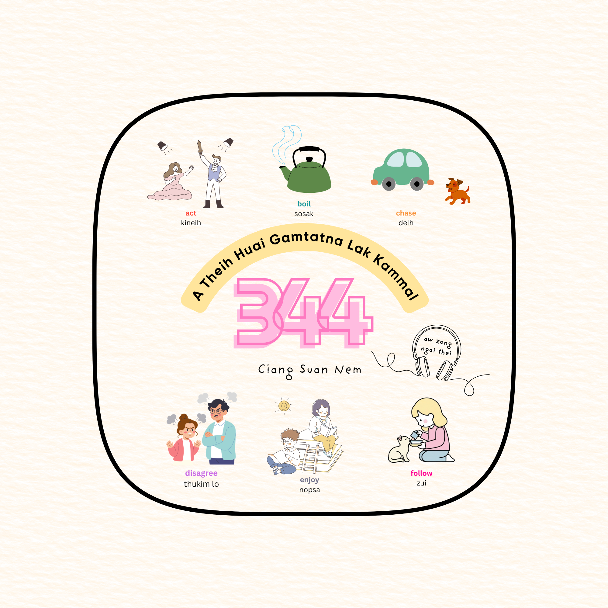 A Theih Huai Gamtatna Lak Kammal 344
