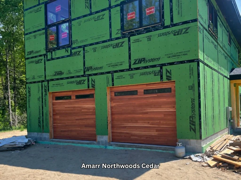 Modern Style Garage Door - Amarr Northwoods Cedar - Charlton, NY