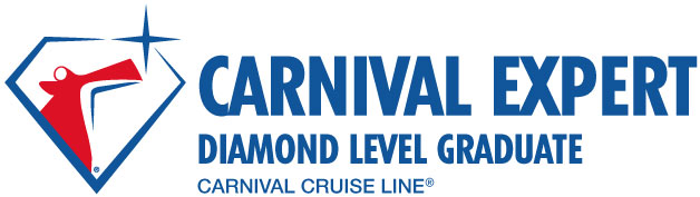 Carnival Cruise Line logo with the text 'Carnival Expert, Diamond Level Graduate'.